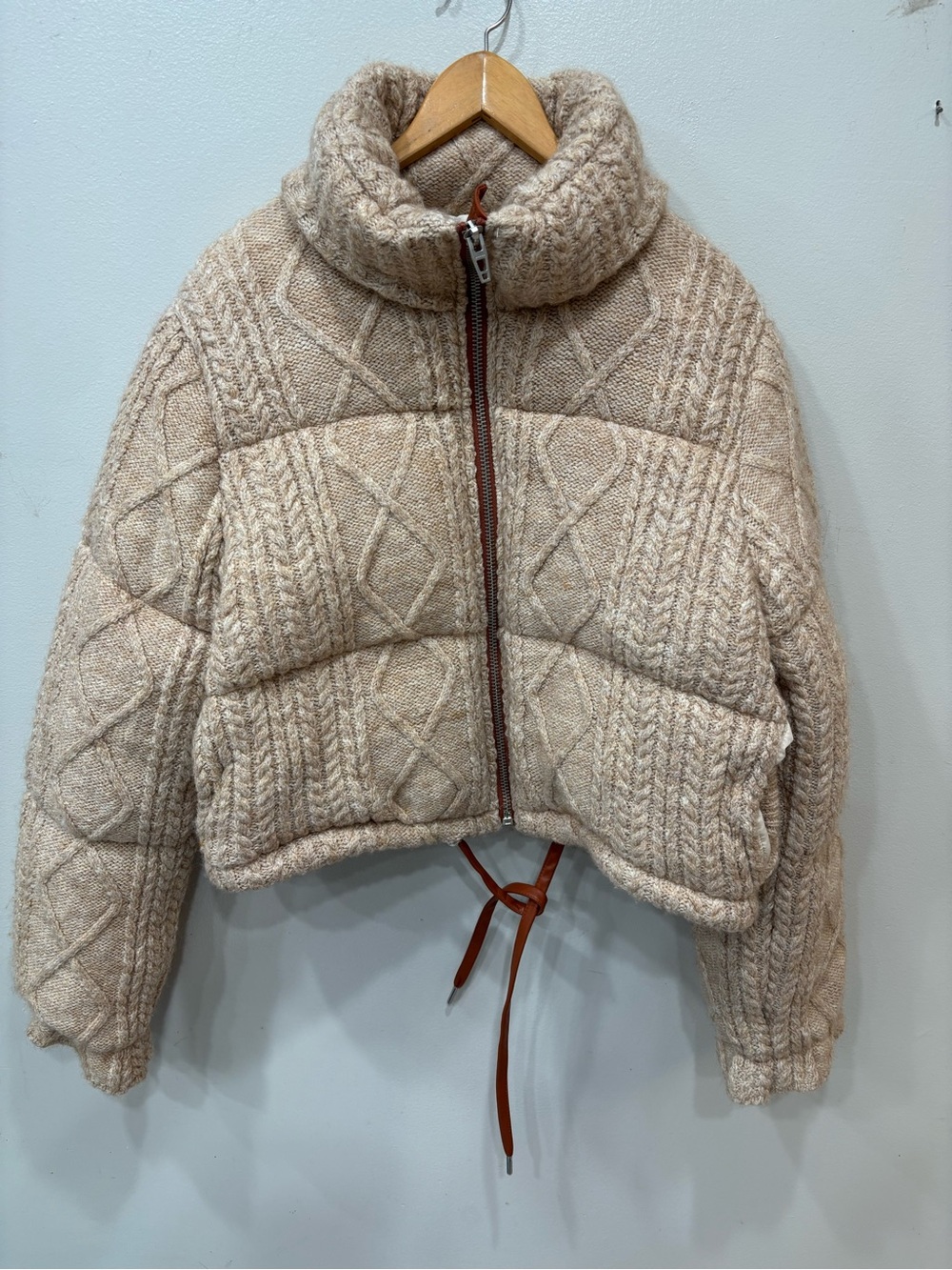 Blank NYC Short List Puffer Hybrid Sweater Jacket Women’s Size Large